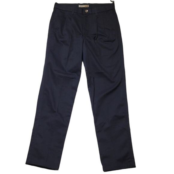 NWOT Denver Hayes Khakis Classic Fit‎ Navy Blue Pleated Front Office - 32 x 32 - Picture 1 of 7